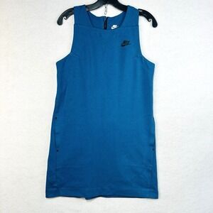 Nike Dress Womens Medium Blue Cotton Tech Pack Golf Pickleball Stretchy Comfort